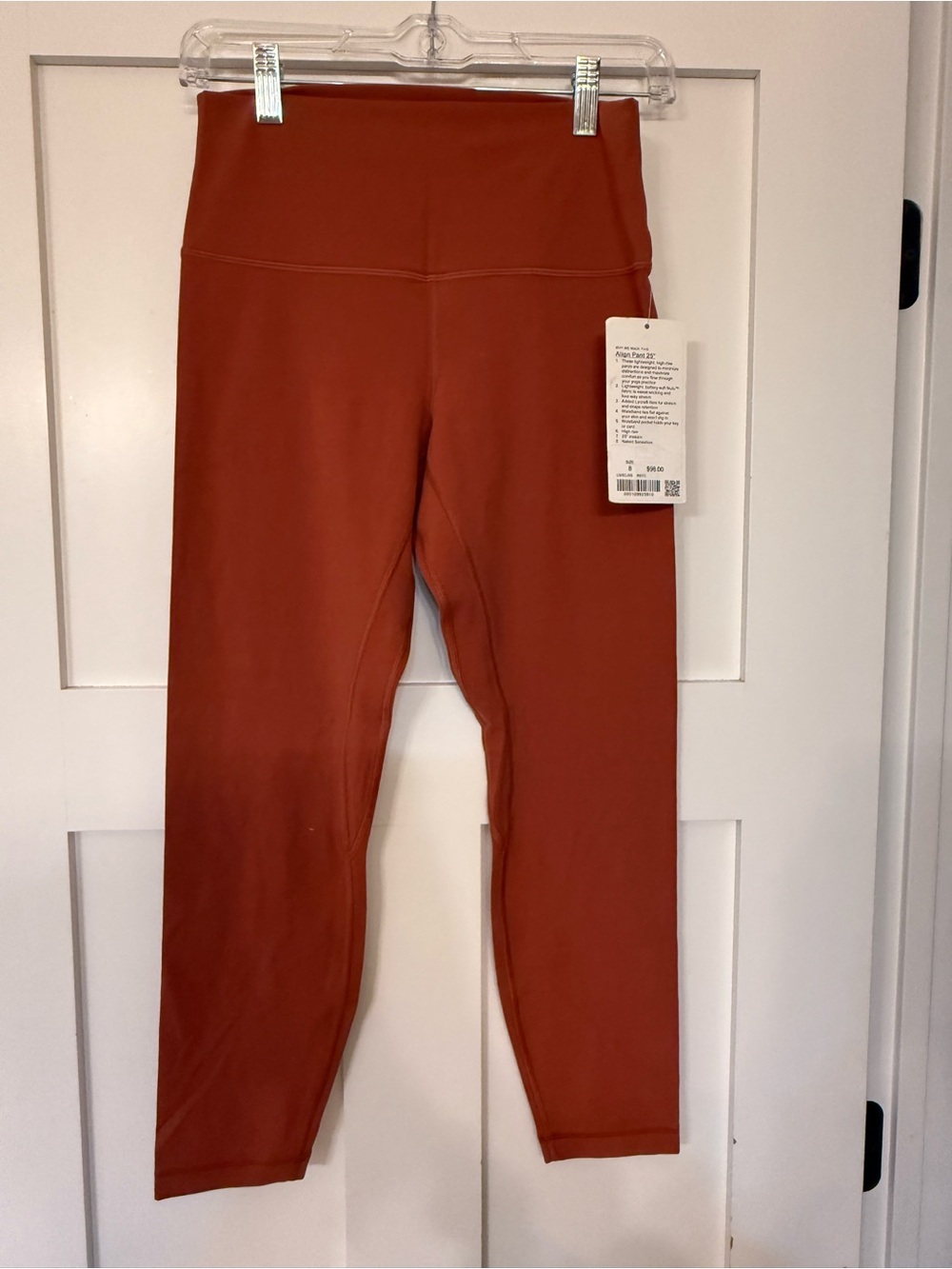 NWT Lululemon Align Pant High Rise 25” Size 8 Rustic Clay